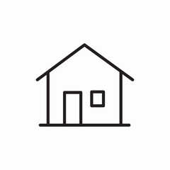Simple house home building icon vector sign