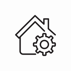 House gear home settings icon vector sign