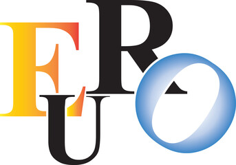 Vector illustration of a EURO Text Design