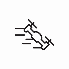 Fast drone icon vector sign