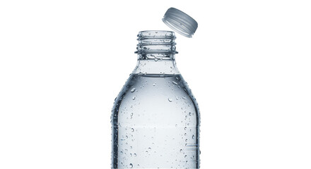 Naklejka premium Isolated Water Bottle Illustration Transparent Drink on Black Background