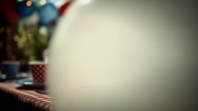 Patriotic outdoor party table setting