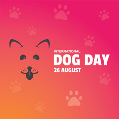 World Dog Day Logo Illustration August 26th.