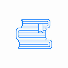 stack books reading icon sign vector