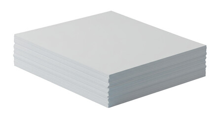 Isometric PNG Stack of White Paper Sheets Office Stationary Supply