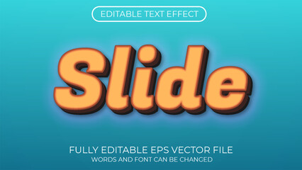 Editable 3D slide text effect
