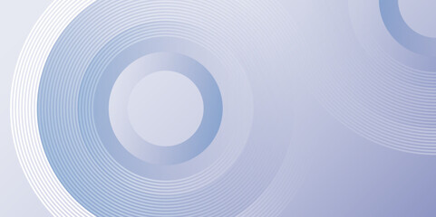 Abstract Circular Lines Background in Blue Gradient. Minimal Futuristic Circle Pattern with Soft Gradient. 