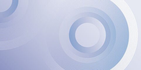 Abstract Circular Lines Background in Blue Gradient. Minimal Futuristic Circle Pattern with Soft Gradient. 