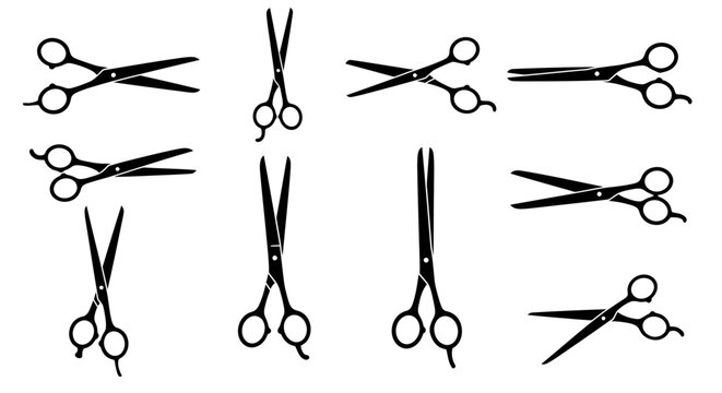 set of silhouettes of tools