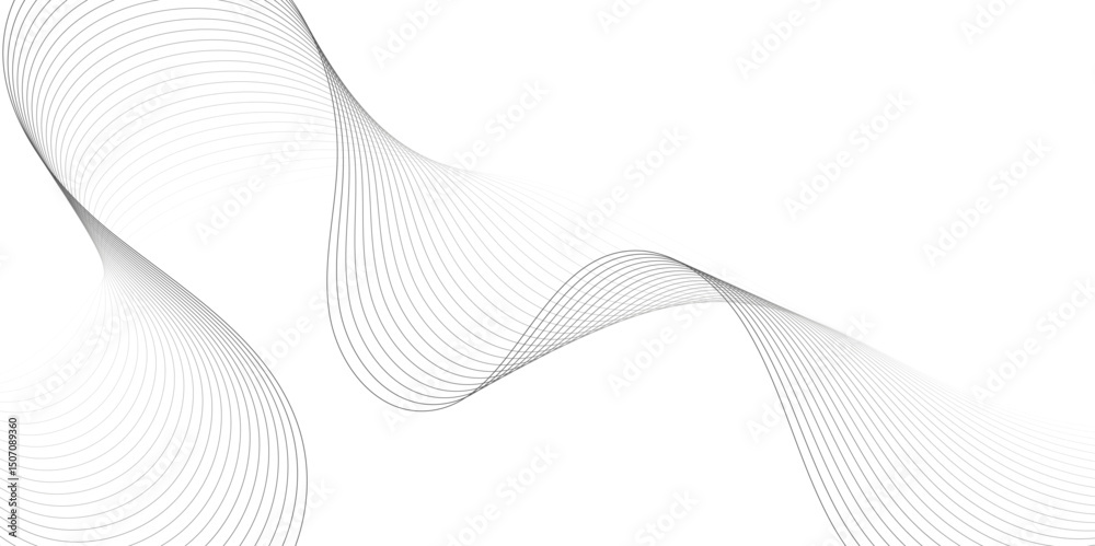 Wall mural abstract background with business lines. technology, data science, geometric border pattern. isolate