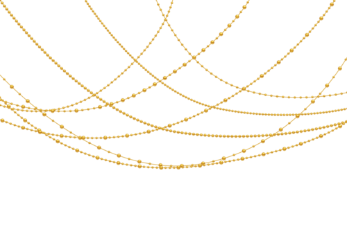 Realistic PNG gold chain jewelry collection with pendants, pearls,  metallic accessories. Ideal for fashion, wedding, or luxury design on transparent background. - Powered by Adobe