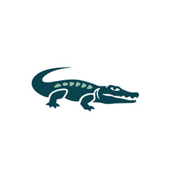 Abstract Alligator Logo, Flat Design