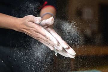 Flour in the air