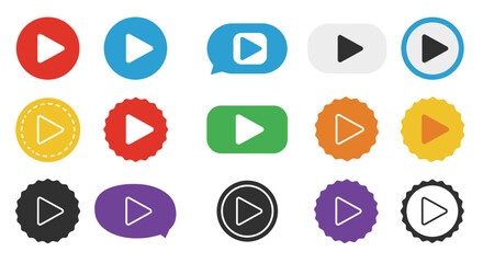 set of colorful easter eggs