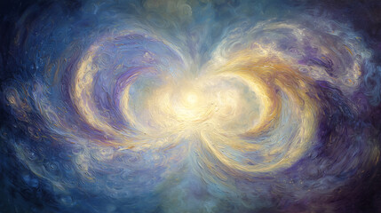 Naklejka premium Ethereal Swirling Nebula A Celestial Dance of Light and Color