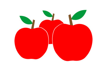 illustration of three apples