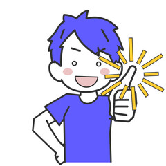 グッドサインをする男性のイラスト