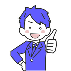 グッドサインを出すビジネスマン・男性社員