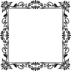 Ornament Vintage Floral Border Wedding	