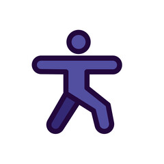 International Yoga Day Warrior Pose Icon