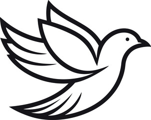 Bird Vector Illustration with Geometric Shapes and Modern Design Elements