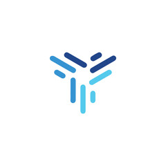 Abstract Connection Lines Forming a Pyramid or Triangle Shape, Representing Data, Network, and Technology, Modern Graphic for Digital Concepts Innovation, and Teamwork, Editable Vector Logo Element