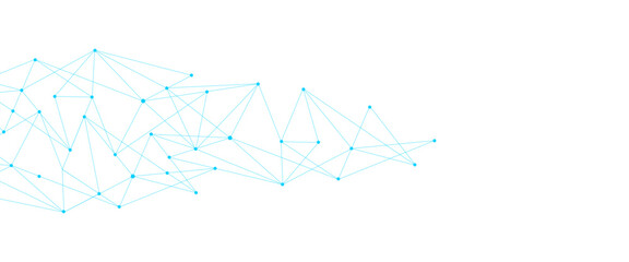 Vector technology abstract background with connecting the dots and lines