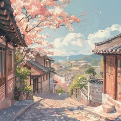 Obraz premium traditional_Korean house