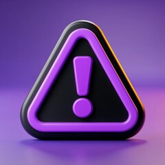 Exclamation sign icon | 3D triangle warning icon