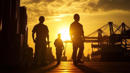 Workers at Sunset Port