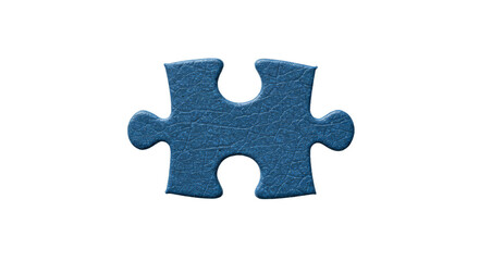 Isolated Blue Glitter Puzzle Piece Design On Transparent Background