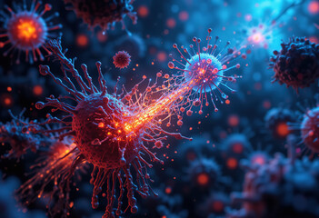 Artistic Illustration of a Virus