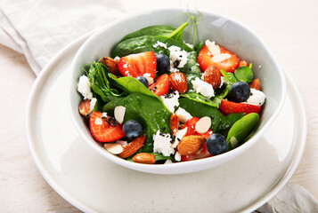 Light Healthy Summer Salad. Diet eating.