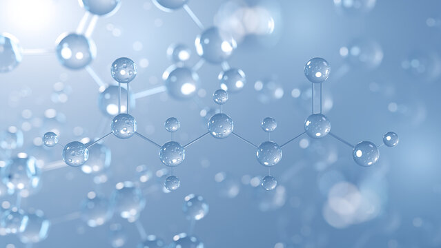 iminodiacetic acid molecular structure 3d, amine structural chemical formula view from a microscope