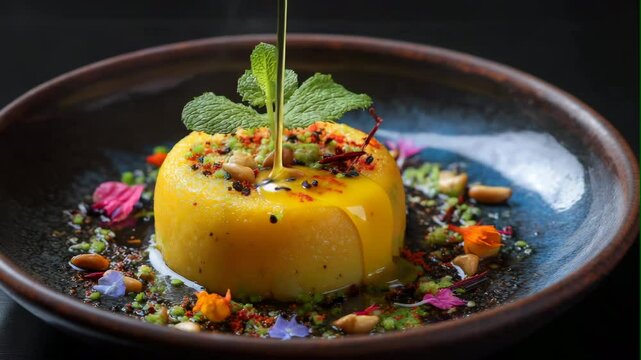Elegant Indian Peda Sweets with Mint