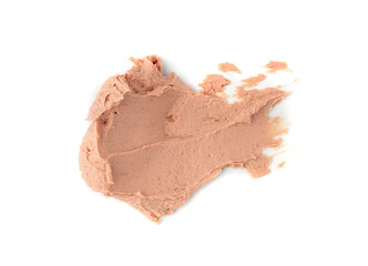 Meat Paste Isolated. Tuna Pate Smear, Liver Mousse, Terrine Spread or Fish Paste