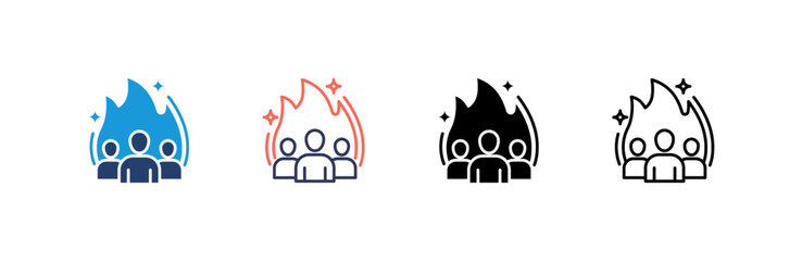 Team Spirit Icon set multiple style collection