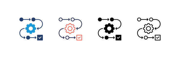 Methodology Icon set multiple style collection