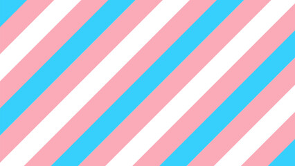 Obraz premium Transgender Flag Background. Trans Colours Striped Wallpaper. Stripy Blue and Pink Background for Transgender Pride and Visibility Day. Vector Illustration. 