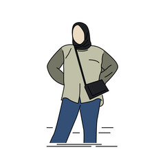 illustration of woman going on holiday