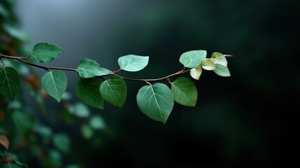 Platan Tree Leaves Captured in a Lush Green Environment During Early Morning Hours Generative AI