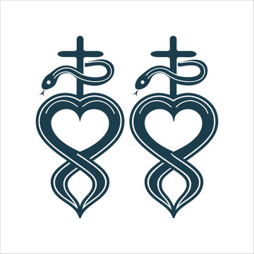 Simplified Damballah Veve Vector Illustration