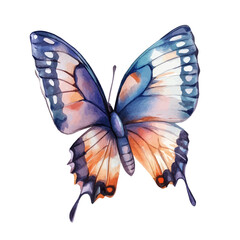 My Watercolor illustration, butterfly painting illustration isolated on a white background, illustration, AI painting design, vector illustration set, eps format
