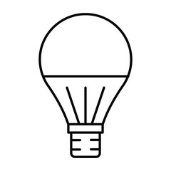Obraz premium Led Bulb thinline icon, vector, pixel perfect, illustrator file 