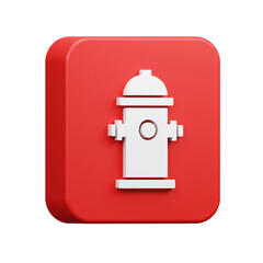Obraz premium Fire hydrant symbol showing water supply point for firefighting.