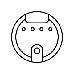 Robot Vacuum thinline icon, vector, pixel perfect, illustrator file 
