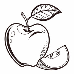apple with a leaf