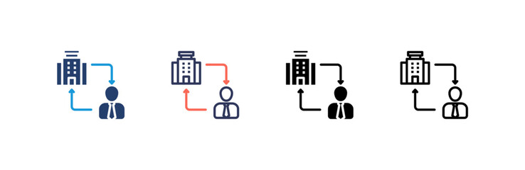 B2c  Icon set multiple style collection