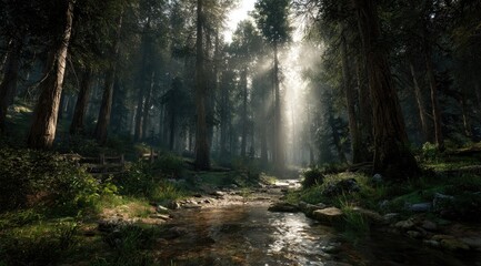 Obraz premium morning in the forest