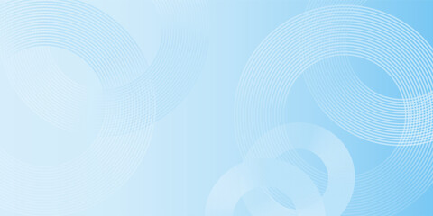 Abstract minimalist banner background, pastel colorful, blue and white gradations. Circle effect style geometric simple art
